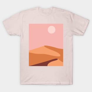 Desert dunes retro minimalist design T-Shirt